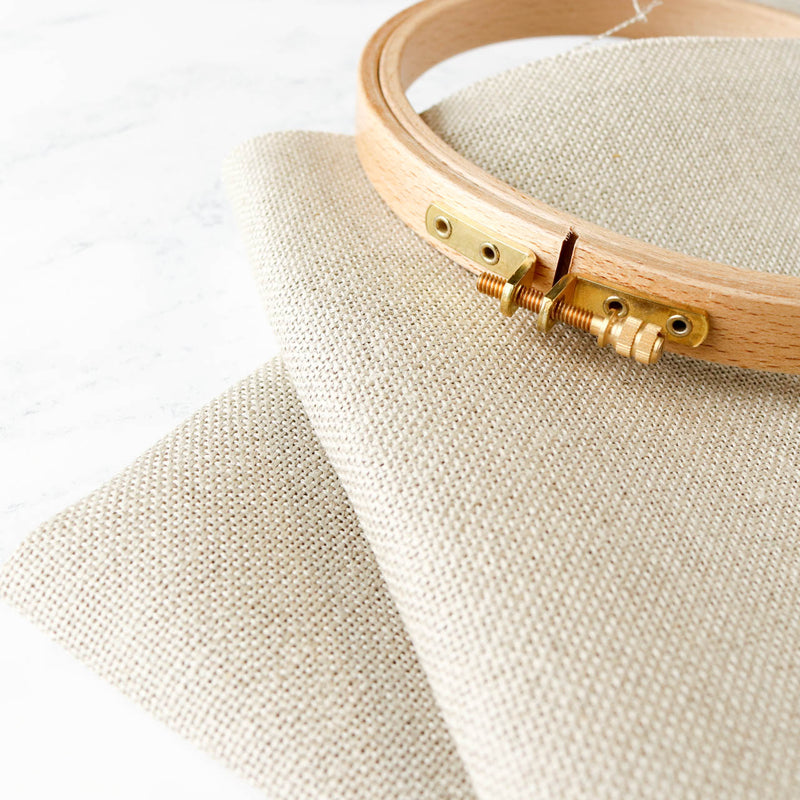 20-count Cork Linen Cross Stitch Fabric - Natural/Raw - Stitched Modern