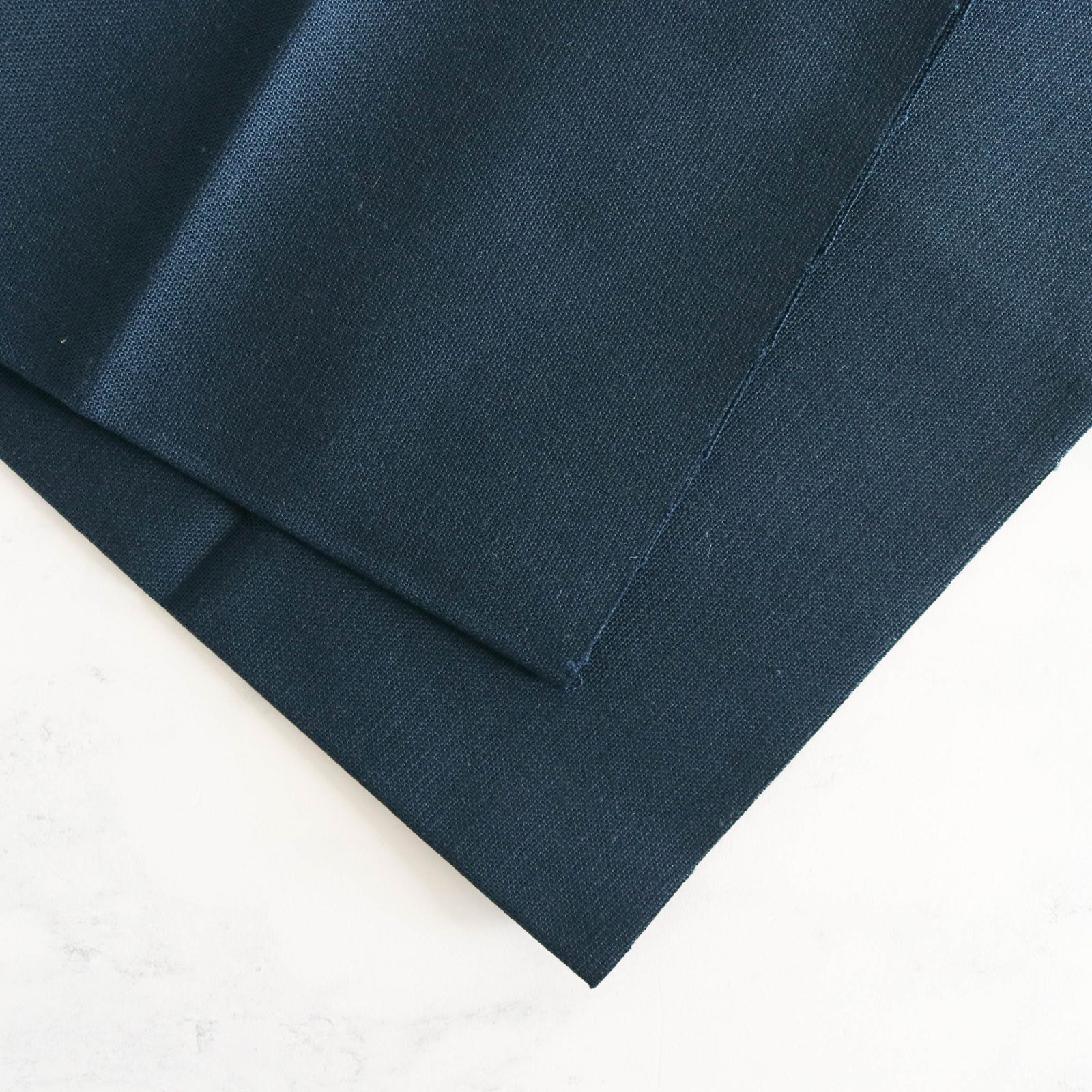 Cotton Hand Embroidery Fabric - Dark Navy-Stitched Modern