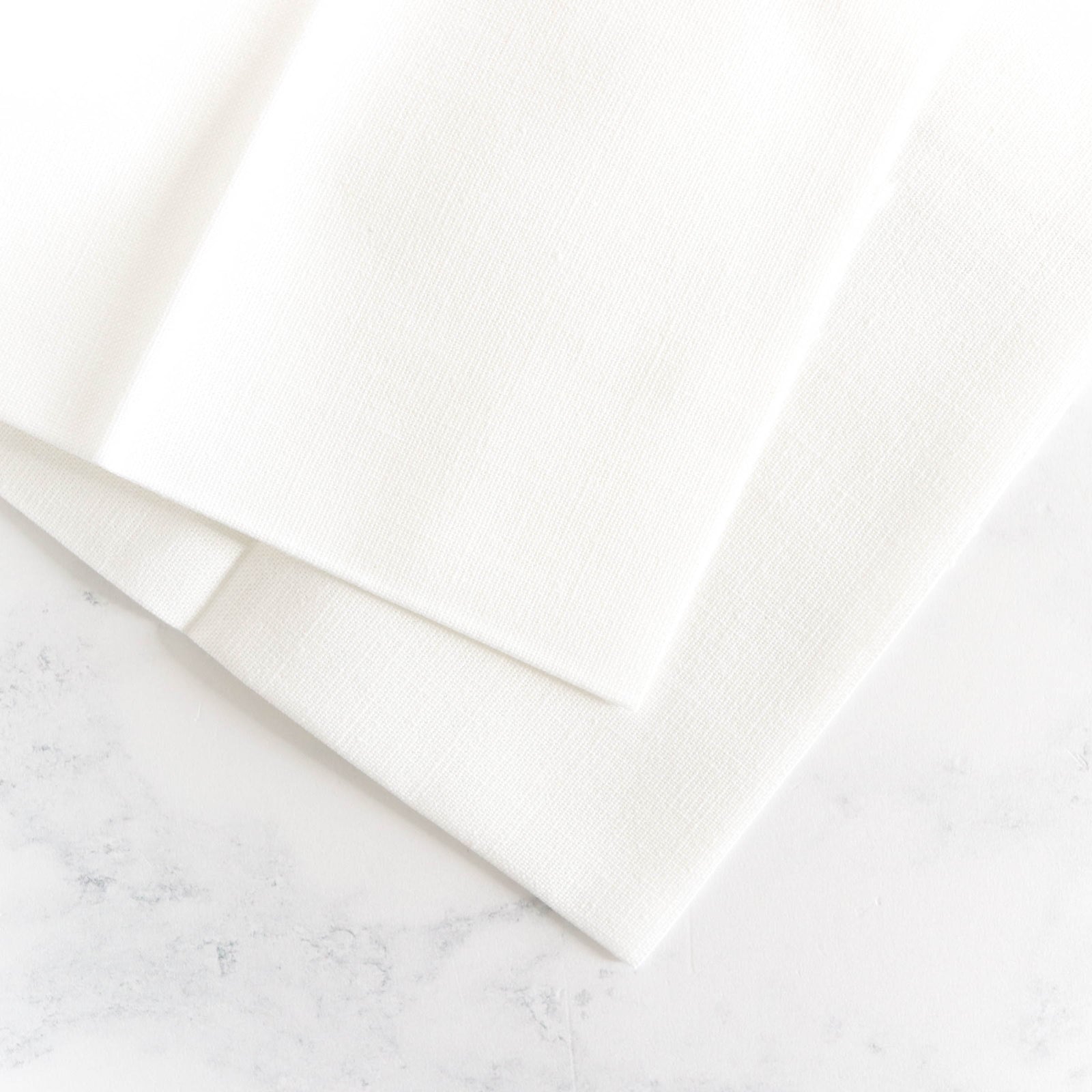 Cotton Hand Embroidery Fabric - White-Stitched Modern