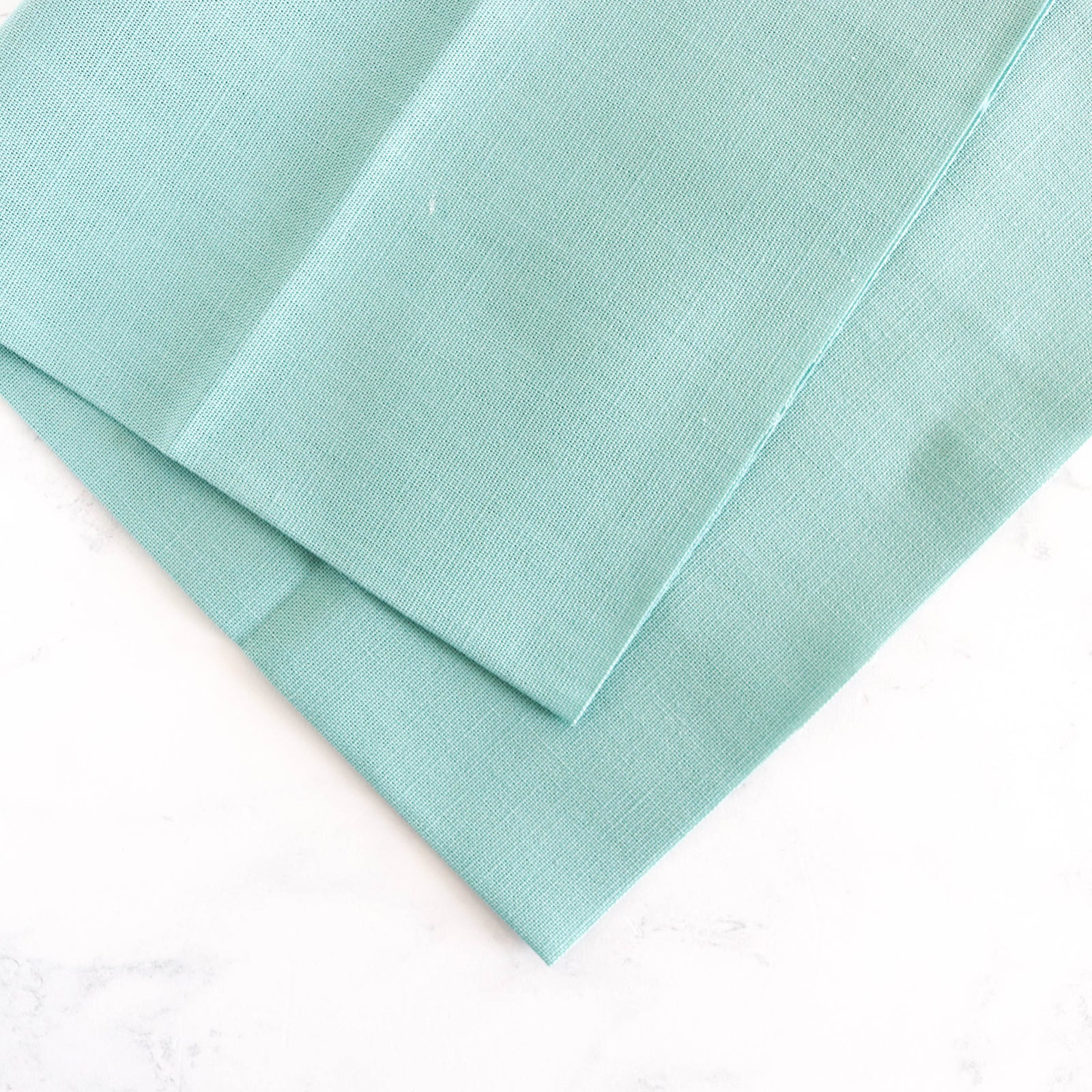 Cotton Hand Embroidery Fabric - Turquoise-Stitched Modern