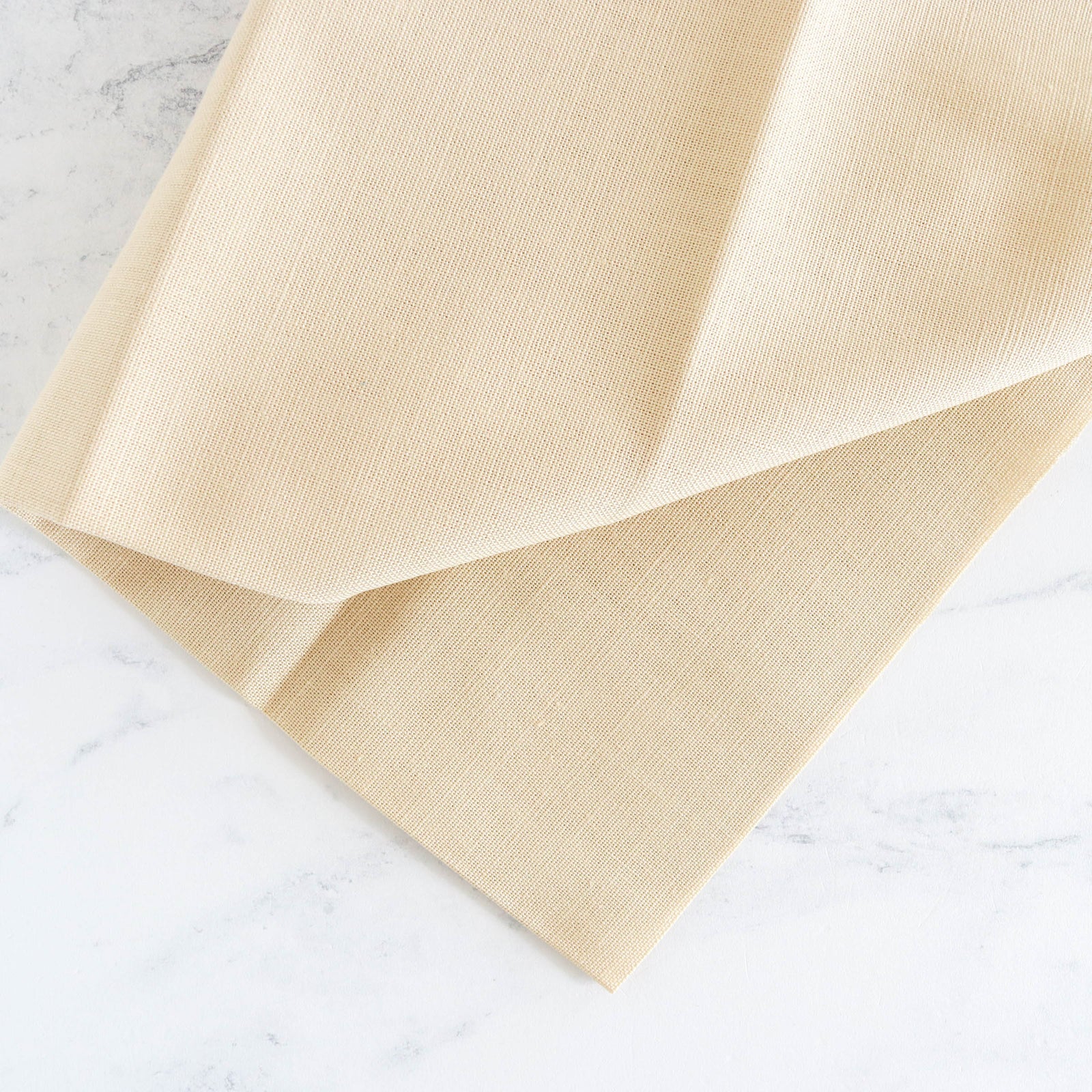 Cotton Hand Embroidery Fabric - Light Honey-Stitched Modern