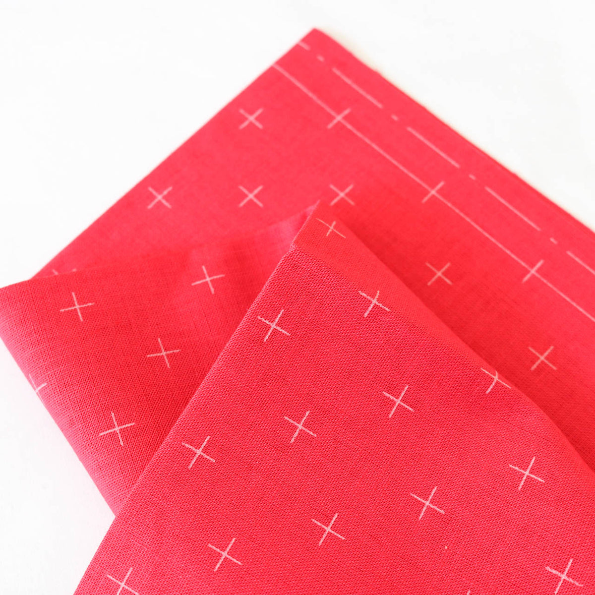 Hidamari Preprinted Sashiko Cloth - Kasuri (Crosses)