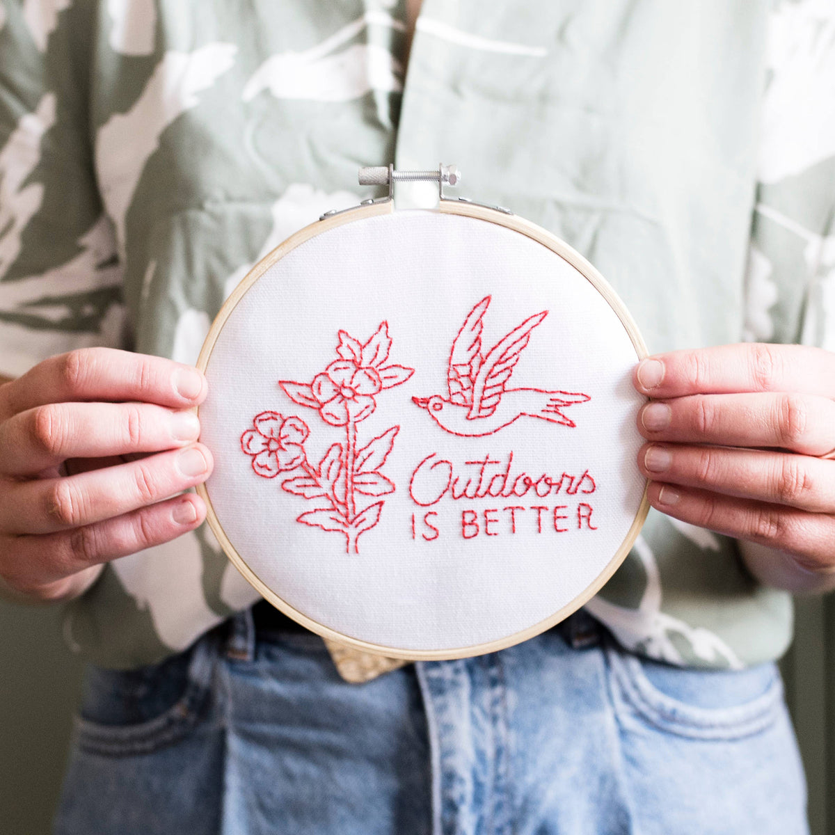 Outdoors Is Better Hand Embroidery Kit