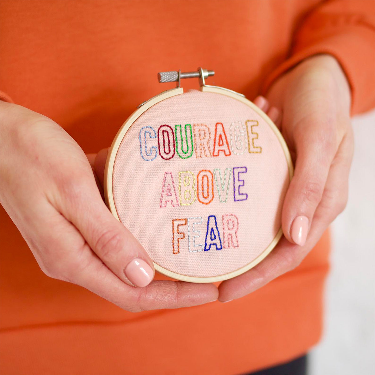 Courage Above Fear Hand Embroidery Kit