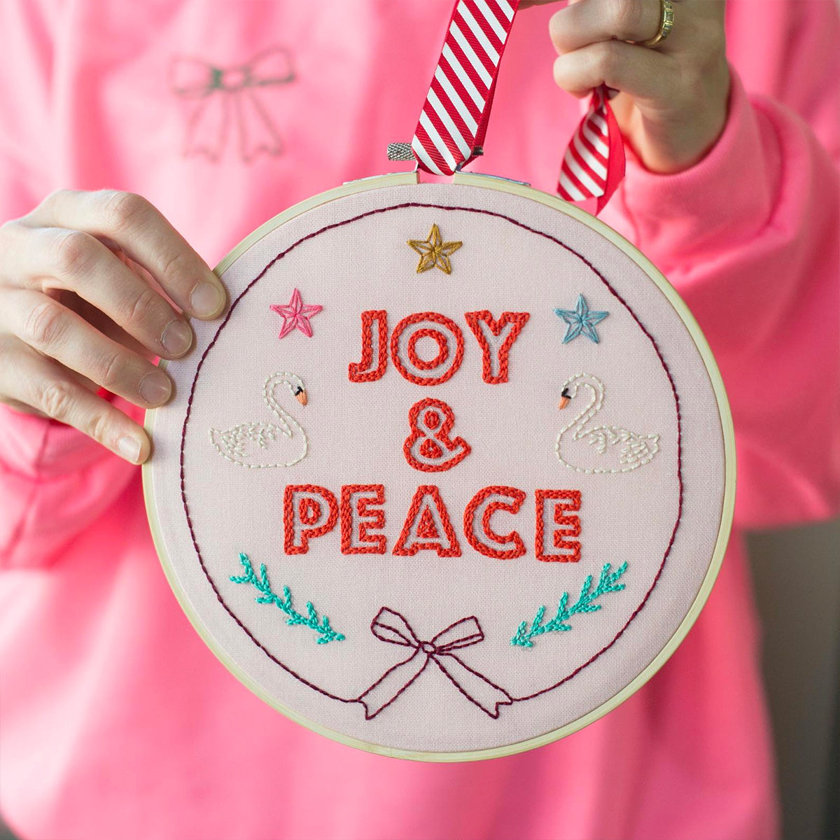 Joy and Peace Hand Embroidery Kit