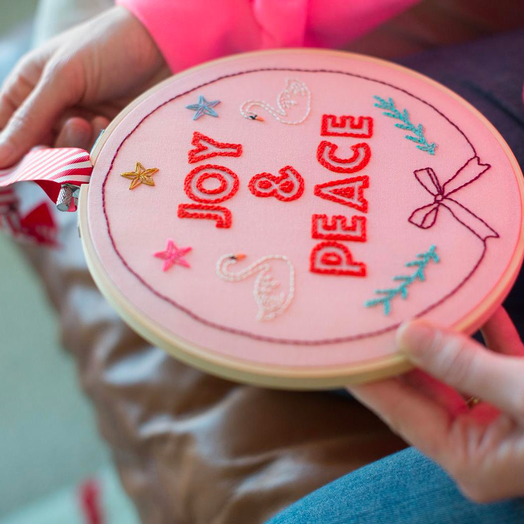 Joy and Peace Hand Embroidery Kit