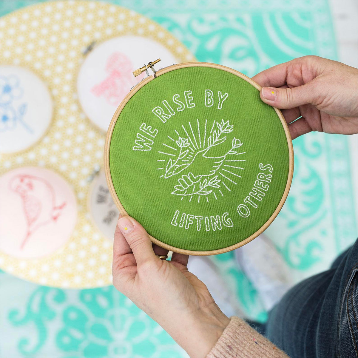 We Rise by Lifting Others Hand Embroidery Kit
