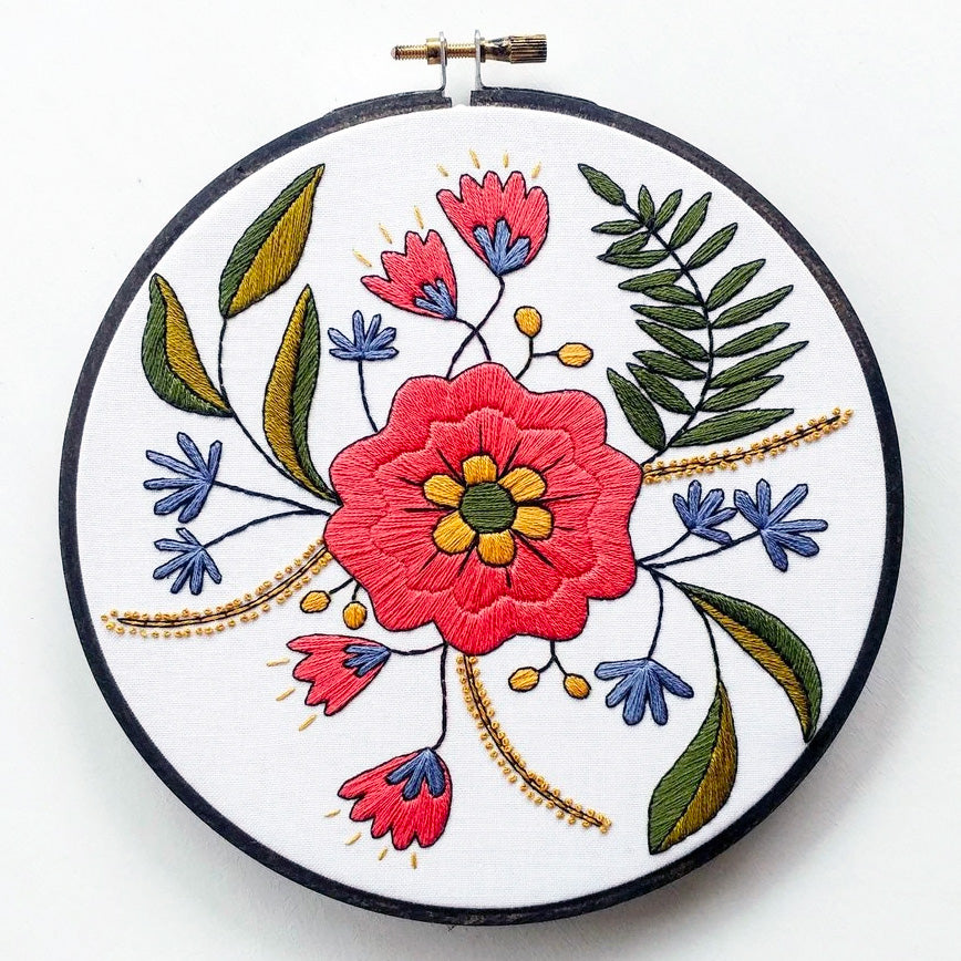 April Flowers Hand Embroidery Kit