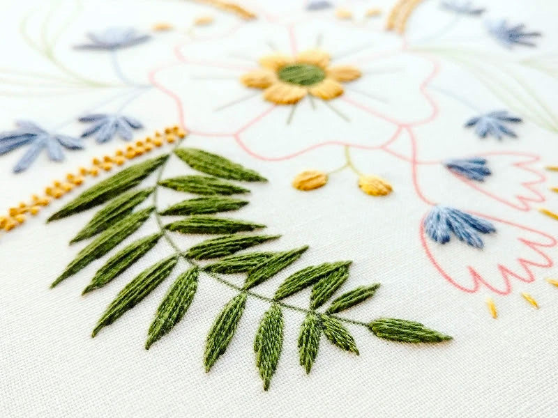 April Flowers Hand Embroidery Kit