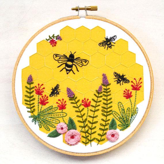 Bee Lovely Hand Embroidery Kit