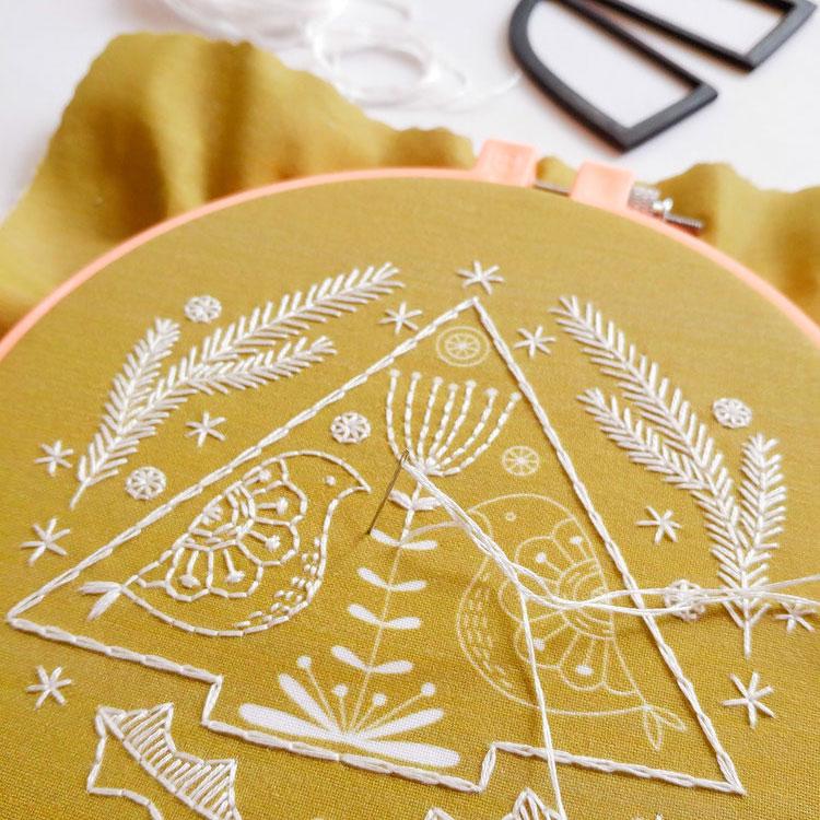 Folk Holiday Hand Embroidery Kit
