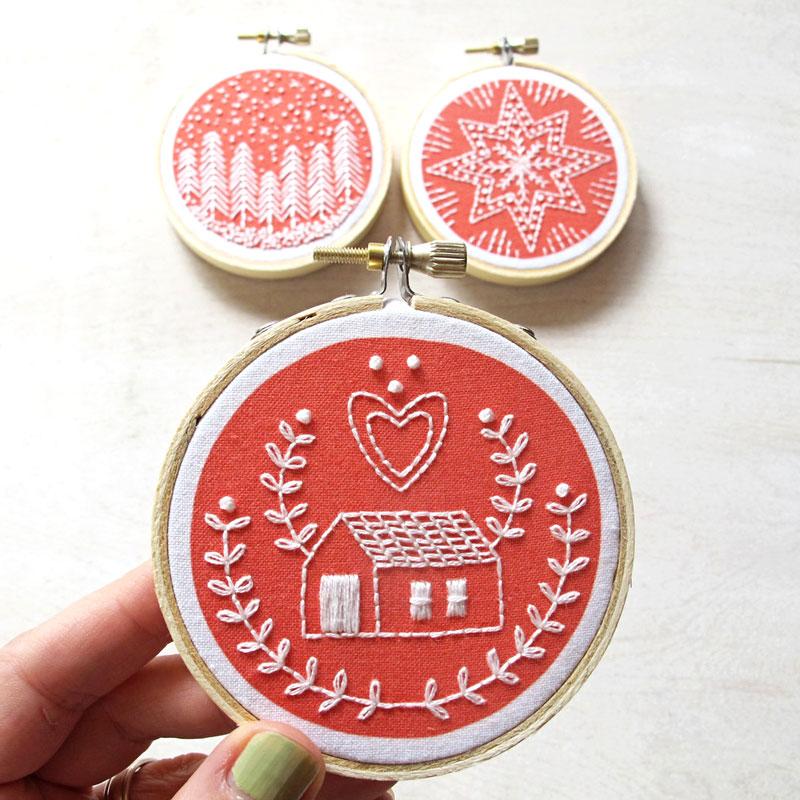Holiday Ornaments Hand Embroidery Kit