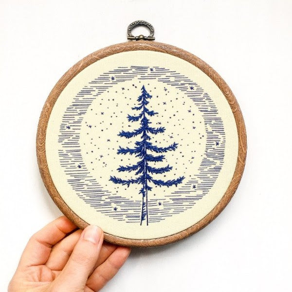 Moonlight Pine Hand Embroidery Kit