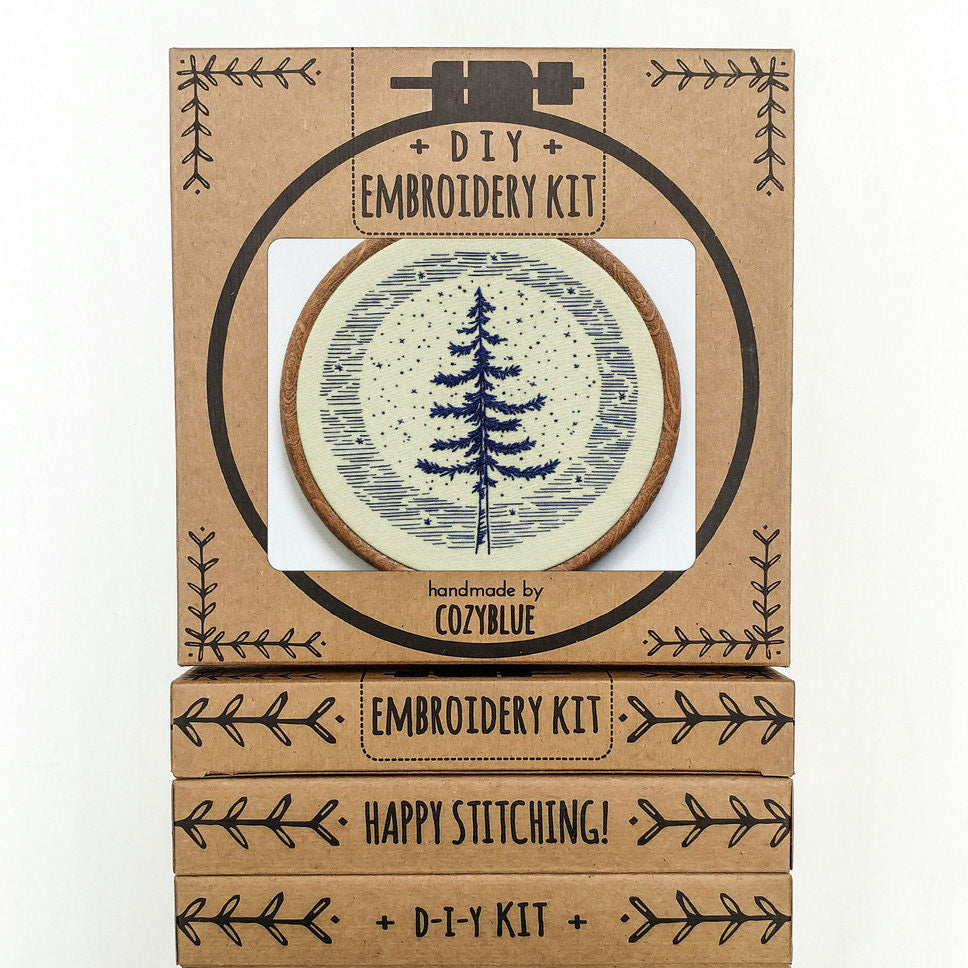 Moonlight Pine Hand Embroidery Kit