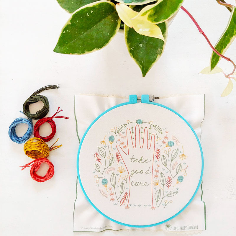 Take Good Care Hand Embroidery Kit - Stitched Modern