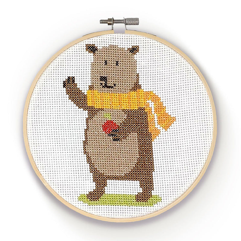 Woodland Creatures Cross Stitch Kit - Bear