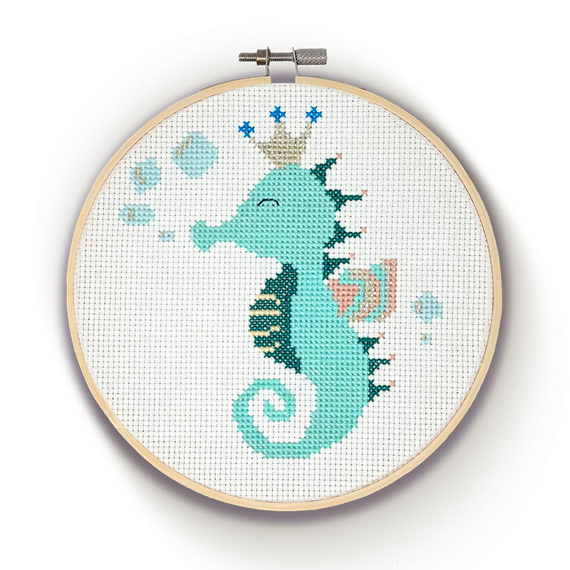 Under the Sea Cross Stitch Kit - Seahorse