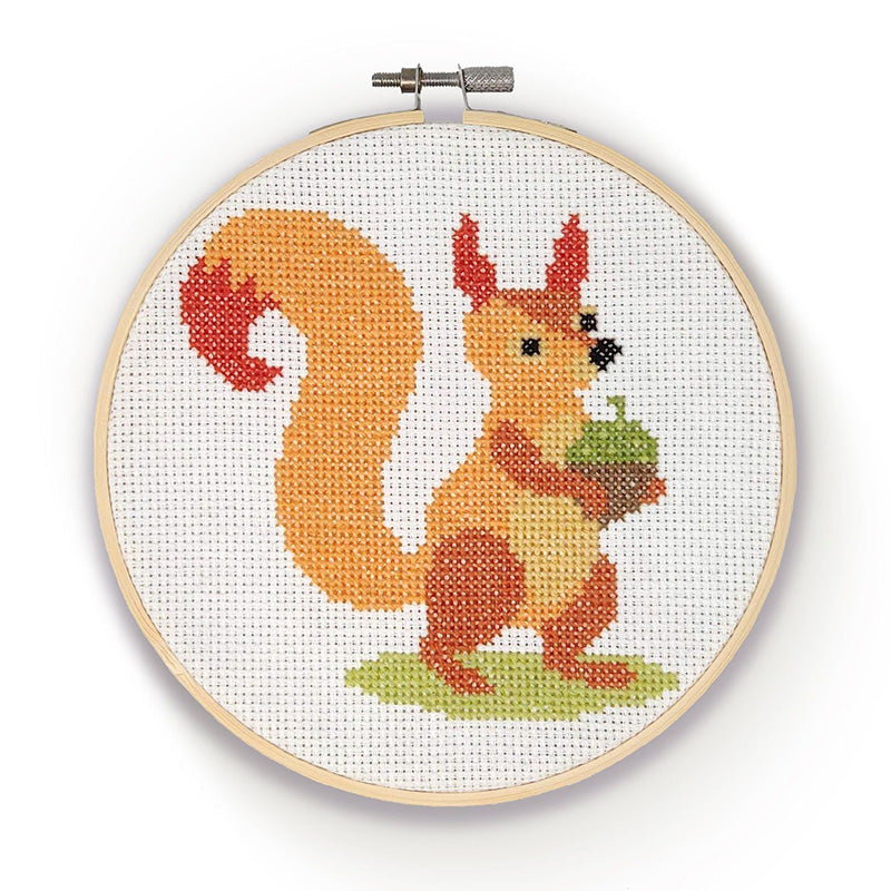 Woodland Creatures Cross Stitch Kit - Squirrel