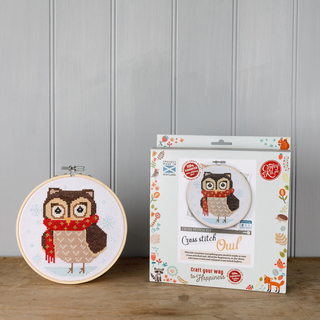 Winter Animals Cross Stitch Kit - Owl