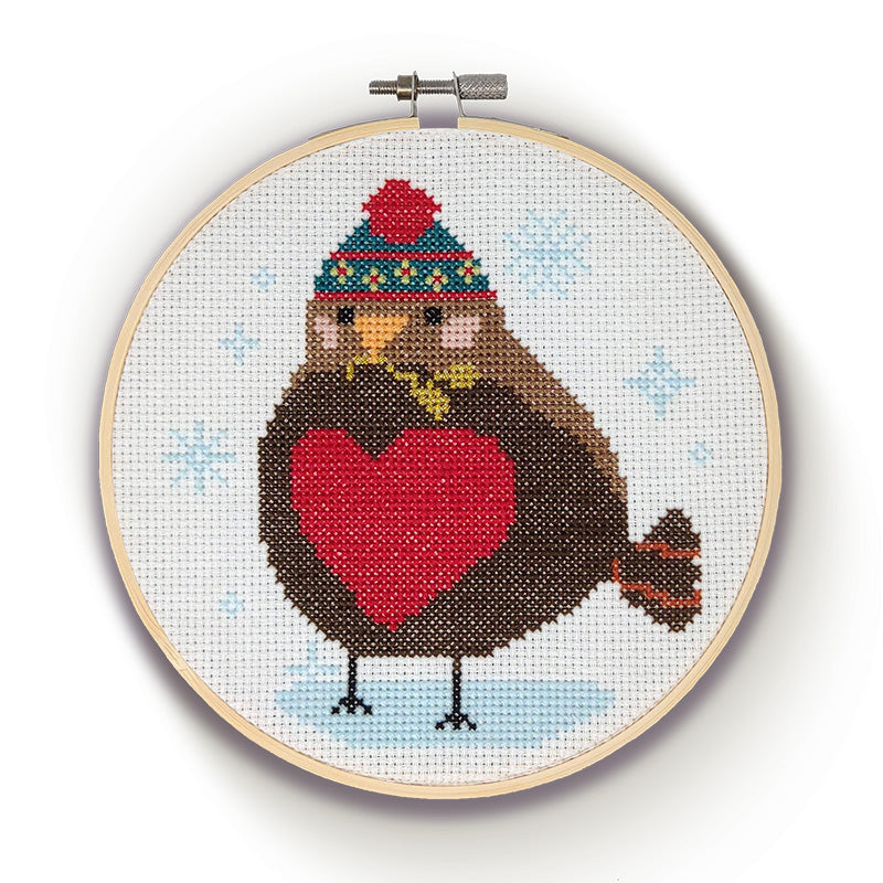 Winter Animals Cross Stitch Kit - Robin
