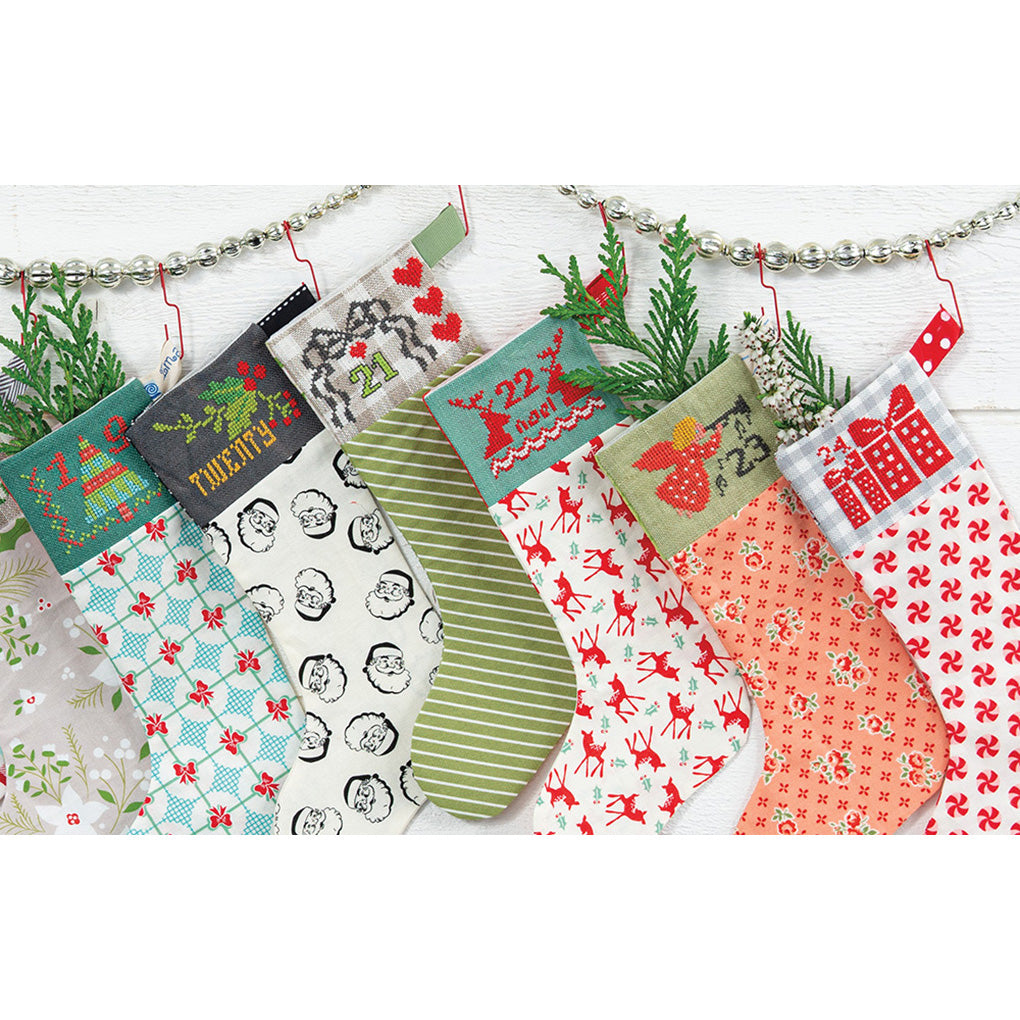 Nutty or Nice Christmas Stocking Cross Stitch Pattern - Stitched Modern