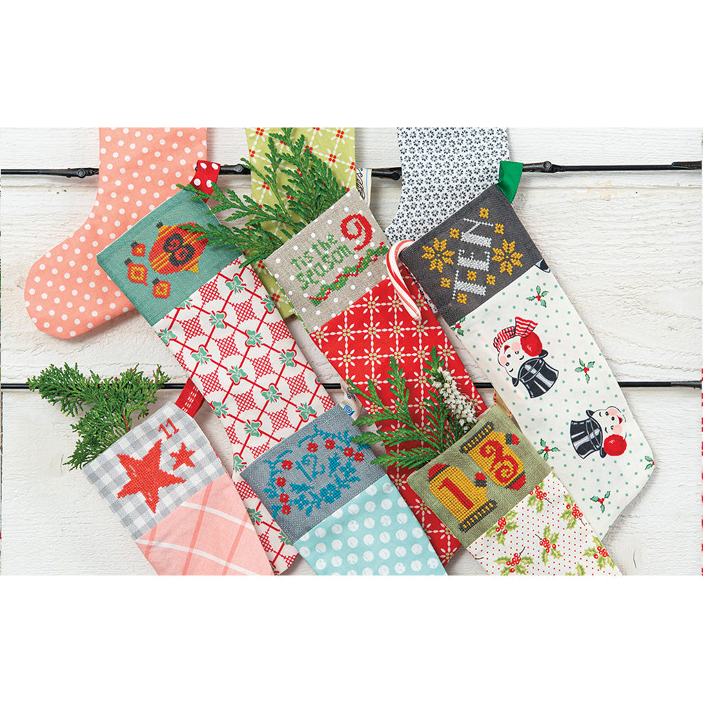 Cross Stitch Christmas Countdown - 24 Mini Stockings