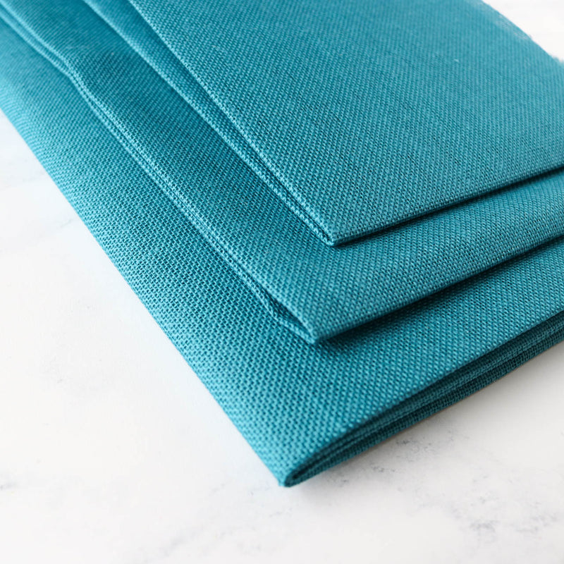 Riviera Aqua Linen Cross Stitch Fabric - Stitched Modern