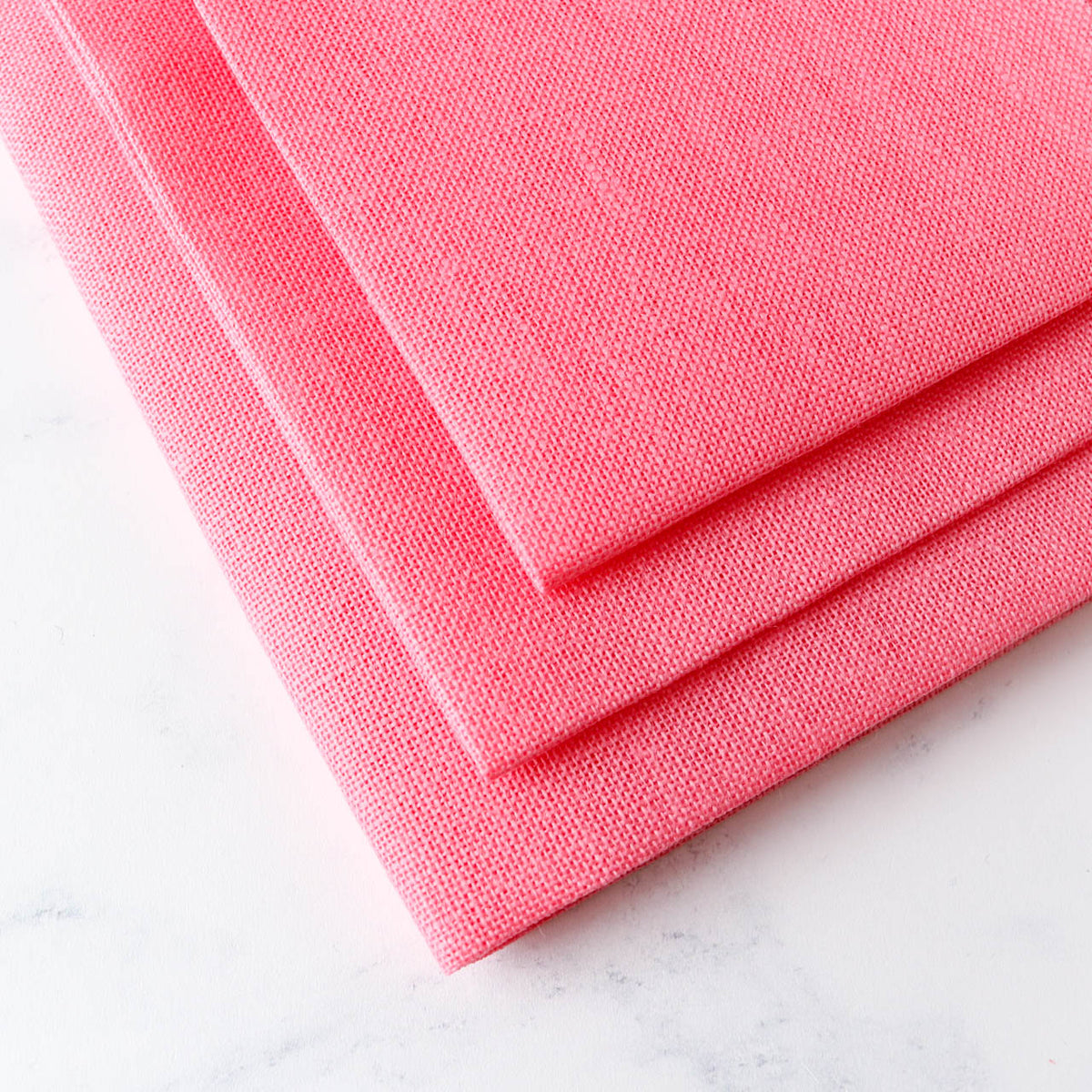 Tropical Pink Linen Cross Stitch Fabric