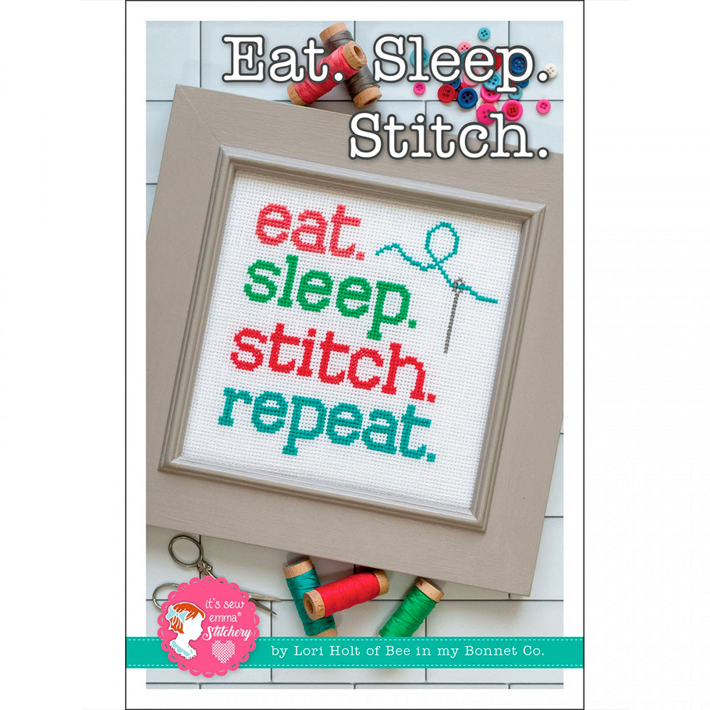 Eat Sleep Stitch Cross Stitch Pattern