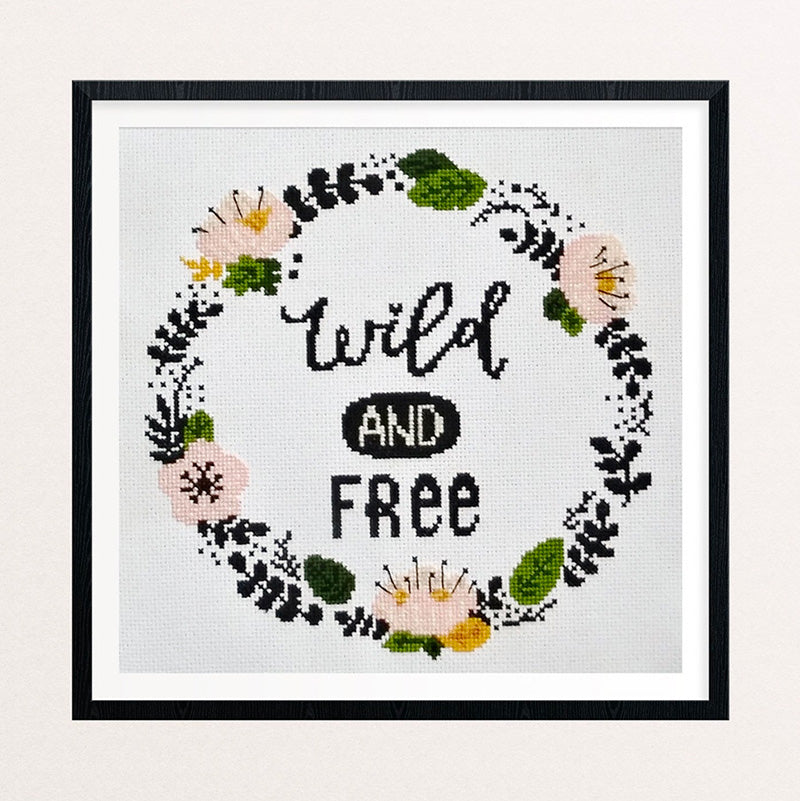 Wild and Free Cross Stitch Pattern - Stitched Modern wild-and-free-cross-stitch-pattern-stitched-modern