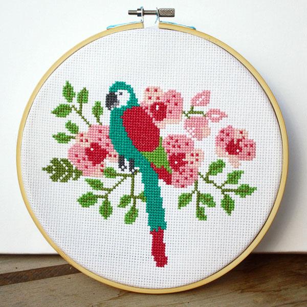 Parrot Cross Stitch Pattern