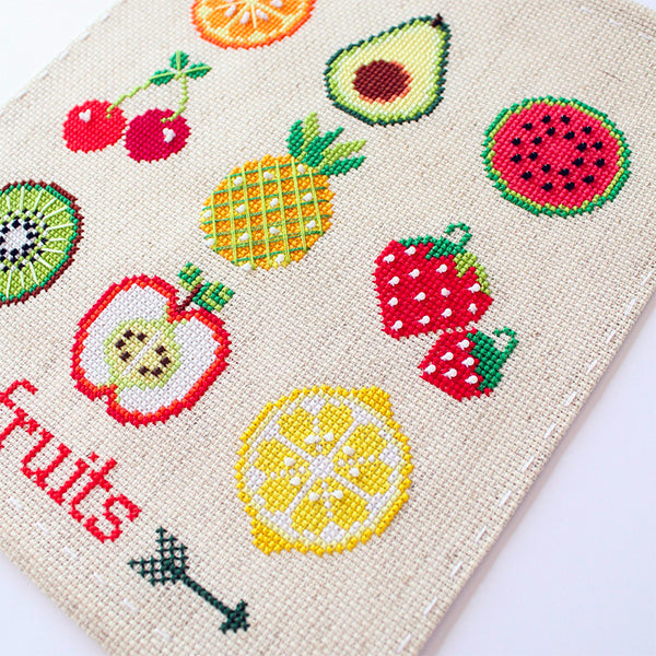 Fruit Sampler Cross Stitch Wall Hanging Kit