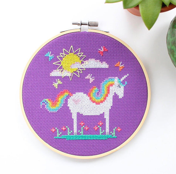 Sunshine Unicorn Cross Stitch Kit