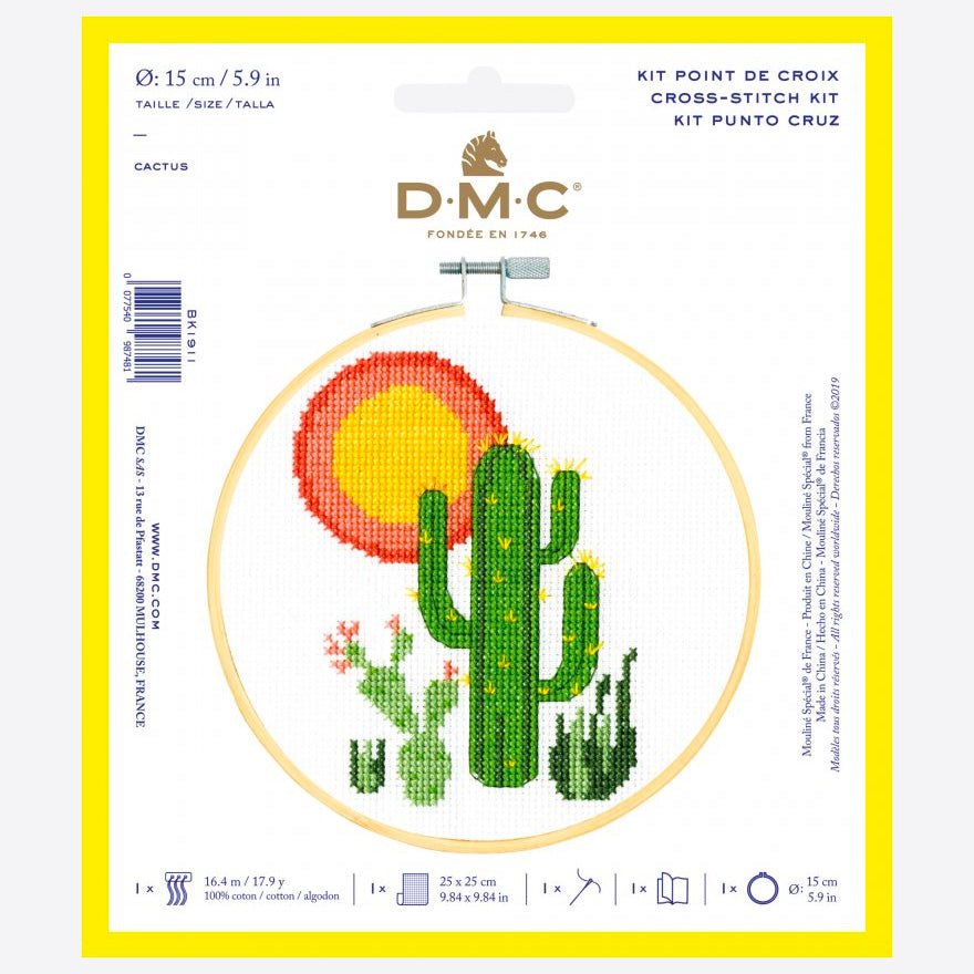 DIY Kit, Potted Cactus Cross Stitch Kit