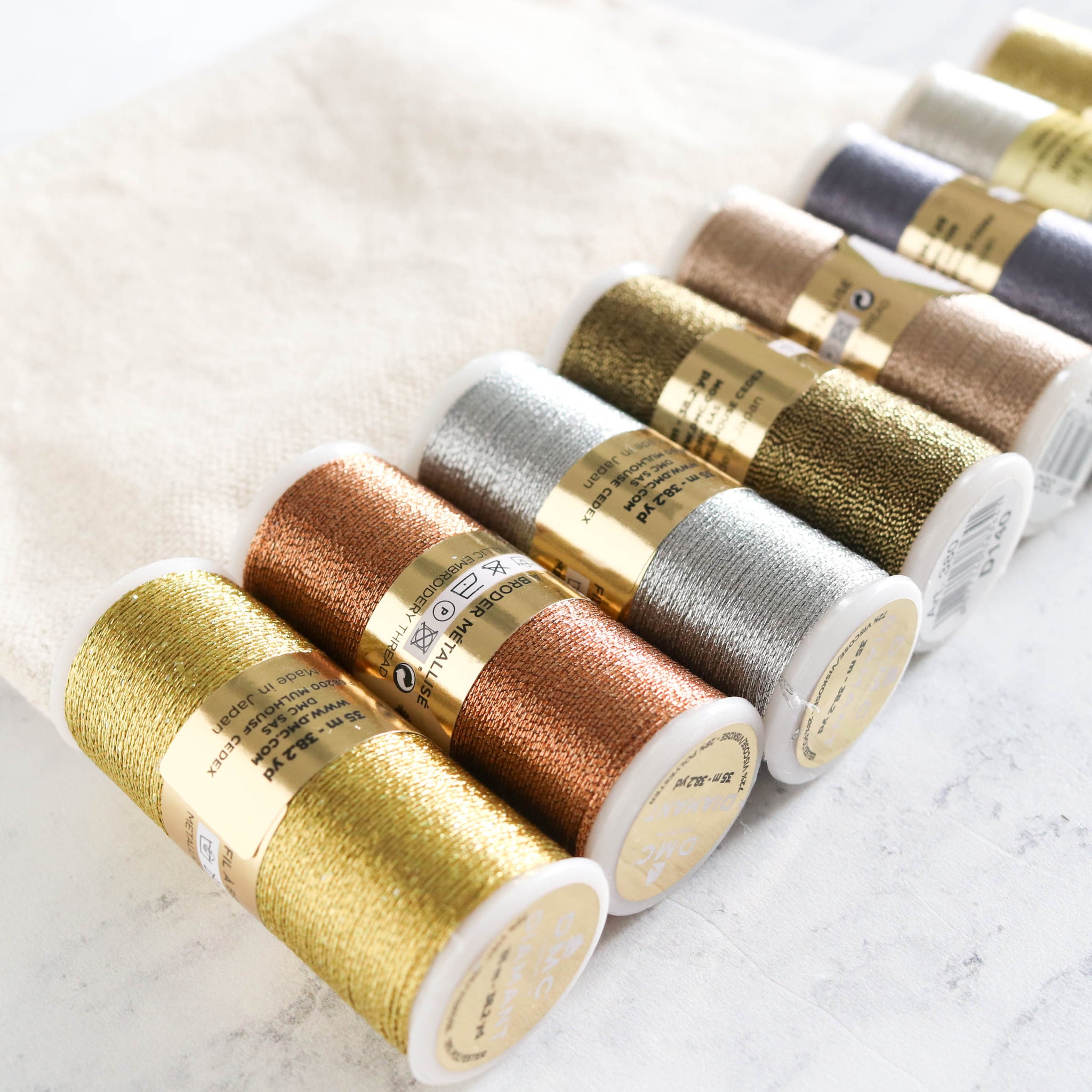 Gold metals and threads - Hand Embroidery supplies shipped