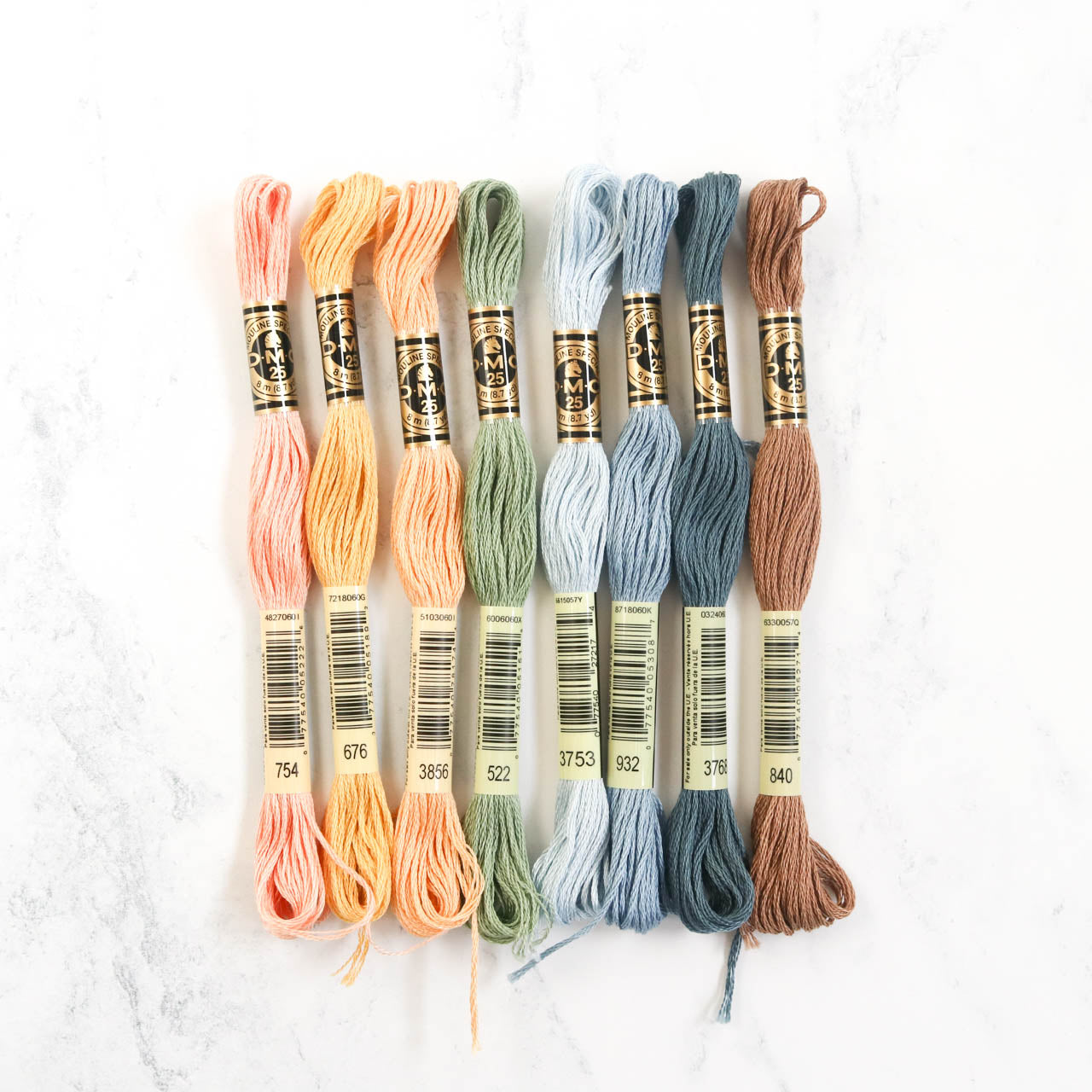 Yellow Rustle - Embroidery Color Palette (With Thread Codes)