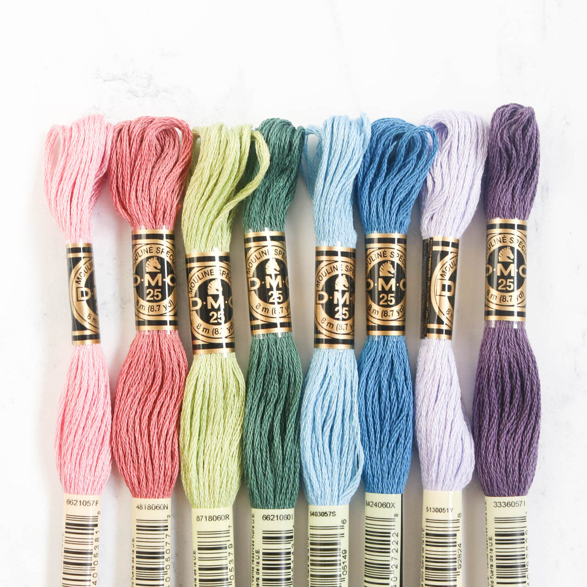 DMC Embroidery Floss Color Palette - Moody Succulent