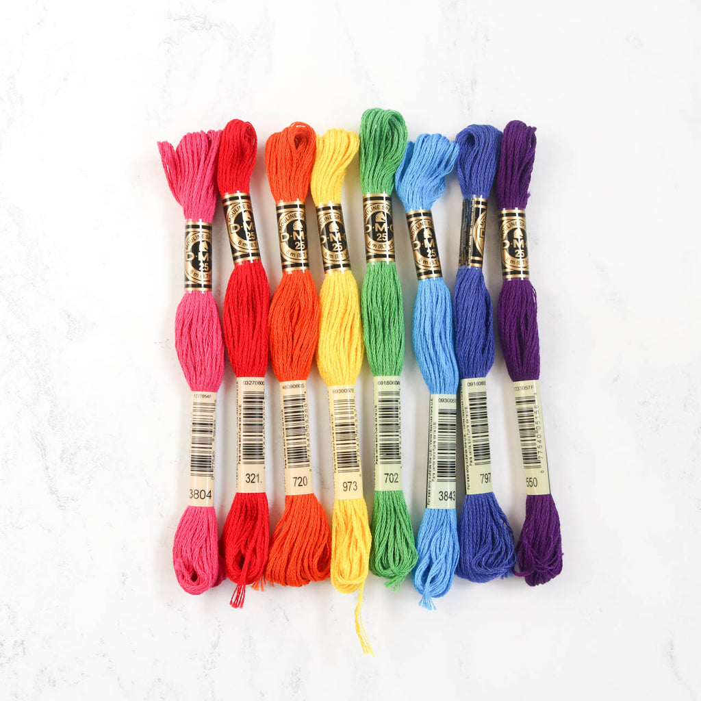 Rainbow Variegated DMC Embroidery Thread