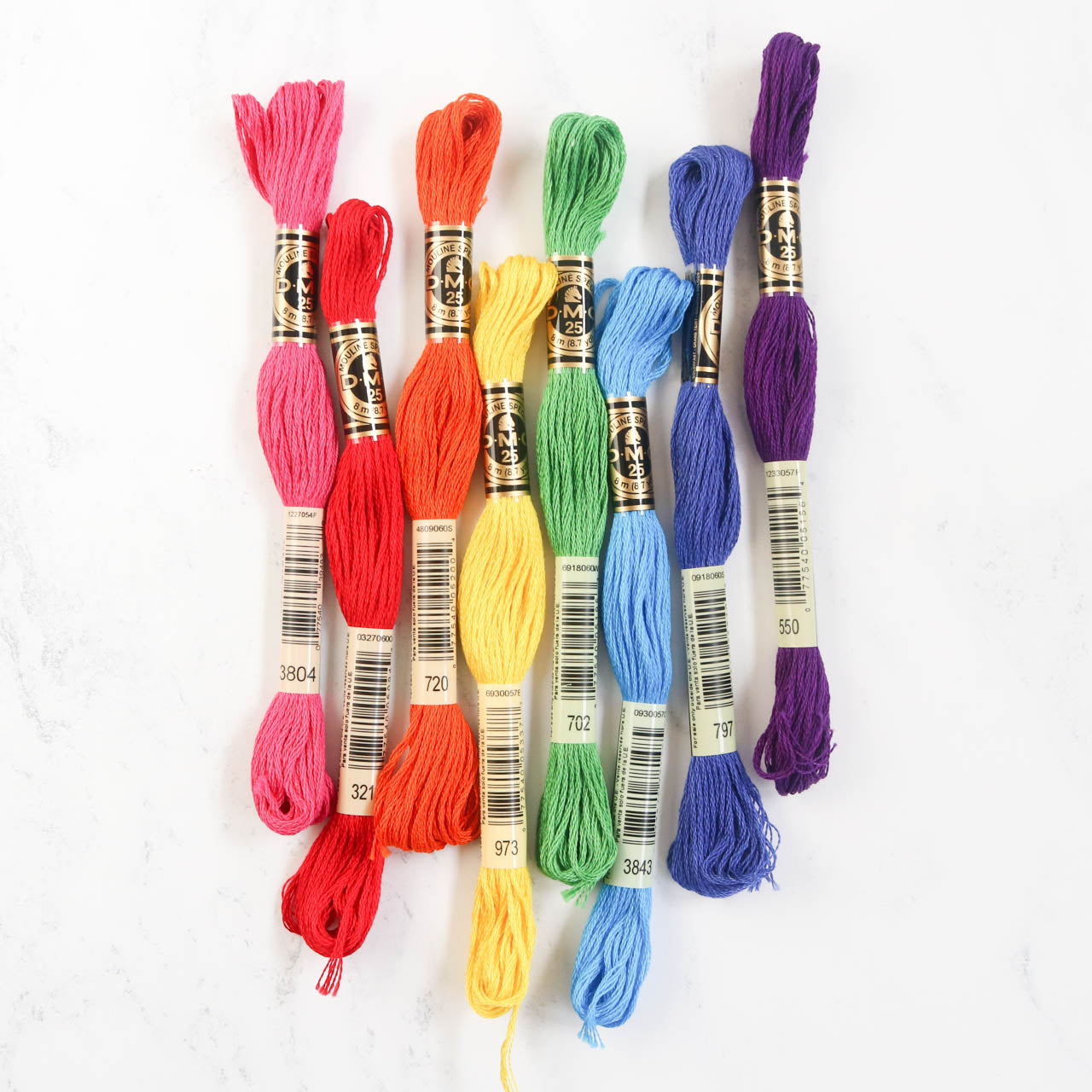  Premium Rainbow Color Embroidery Floss bobbins - Cross Stitch  Threads - Friendship Bracelets Floss - Crafts Floss - 20 Bobbins Per Pack  Embroidery Floss, Medium Rose Gradient : Health & Household