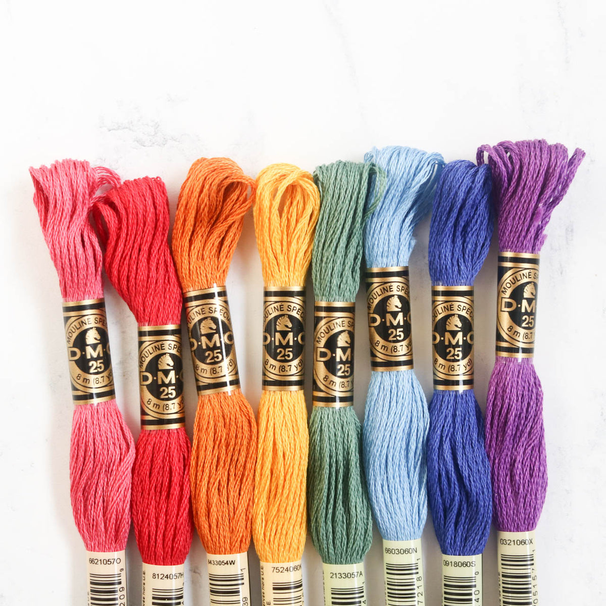DMC Embroidery Floss Color Palette - Vintage Rainbow