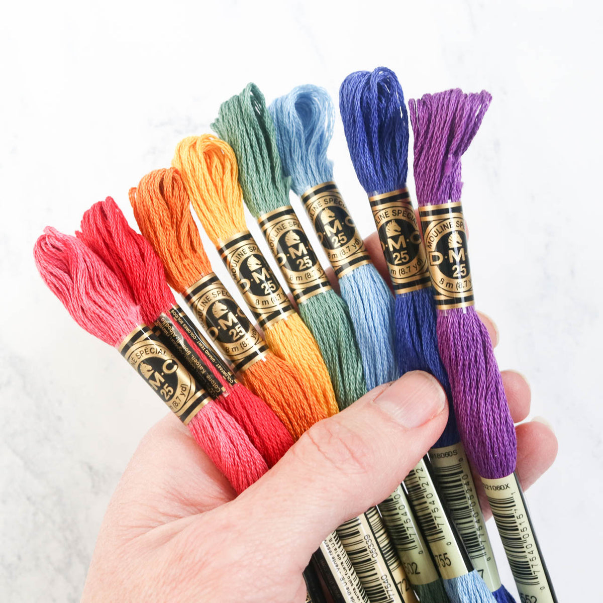 DMC Embroidery Floss Color Palette - Vintage Rainbow