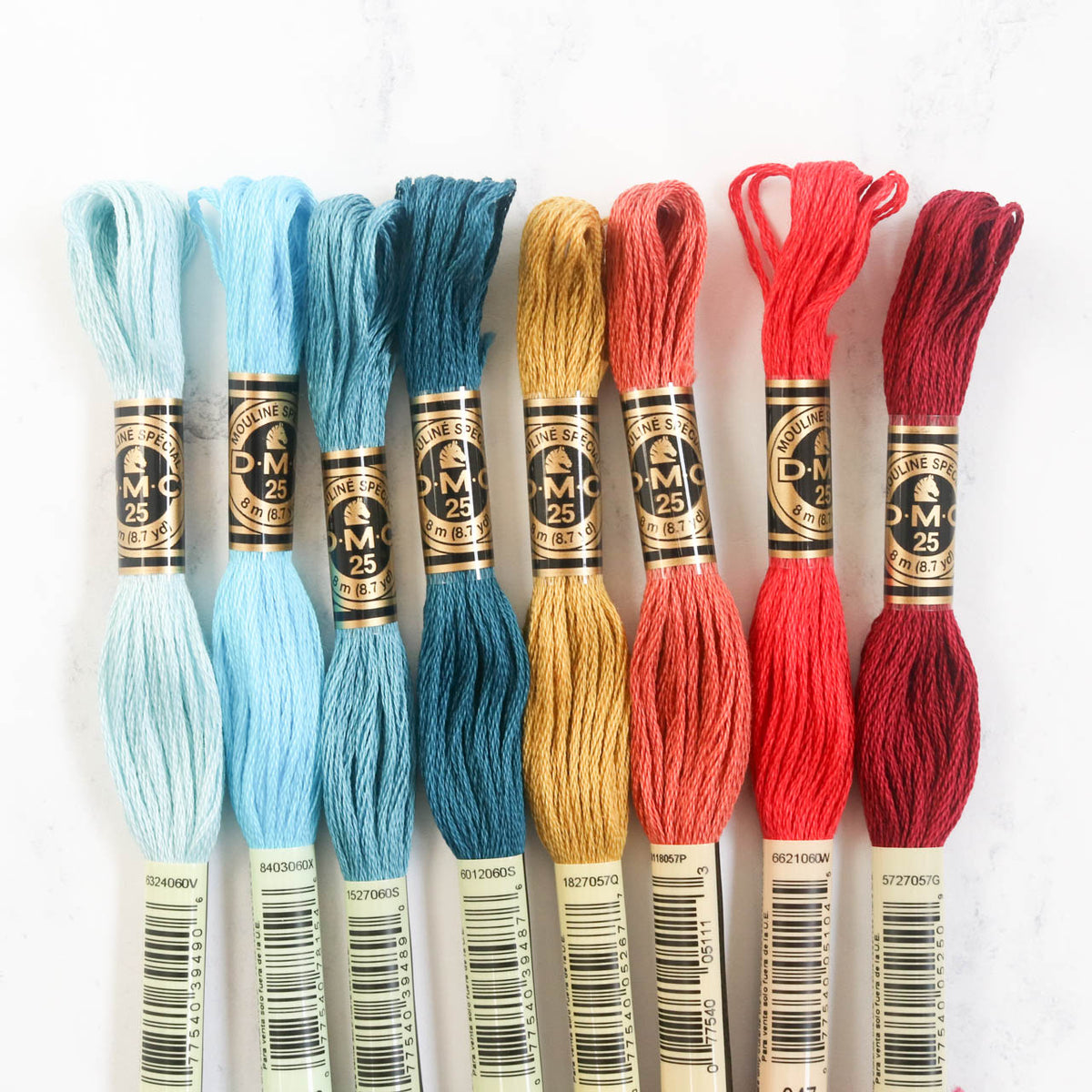 DMC Embroidery Floss Color Palette - Vintage Tins - Stitched Modern