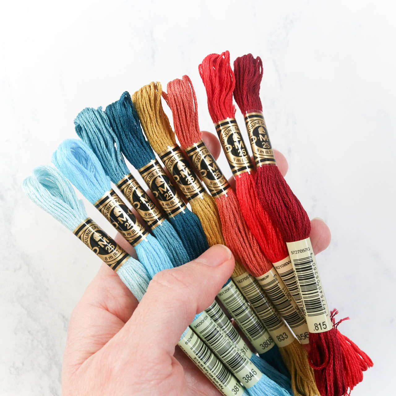 DMC Embroidery Floss Color Palette - Vintage Tins - Stitched Modern