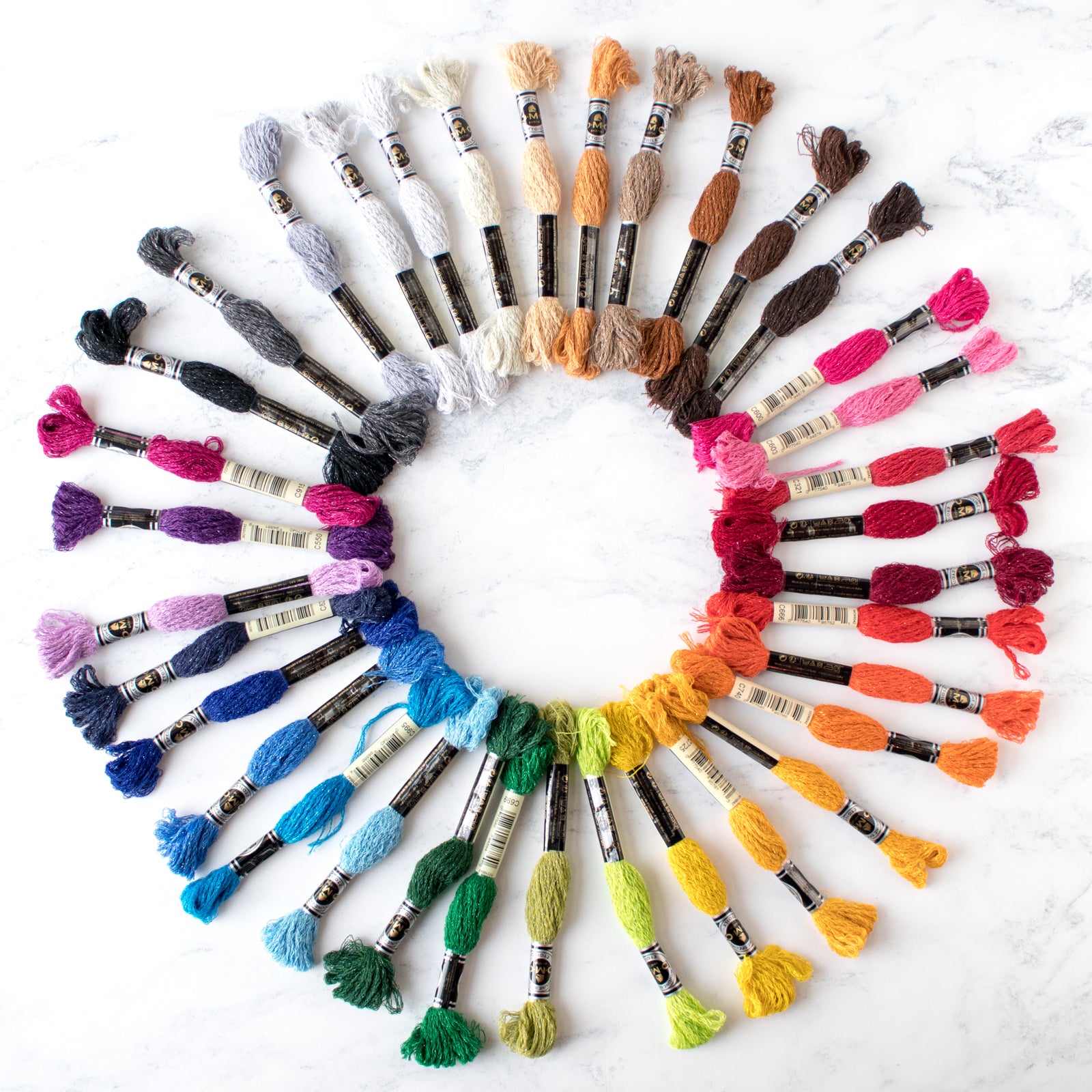 DMC Mouliné Étoile Embroidery Floss Collection - Set of 35 Colors