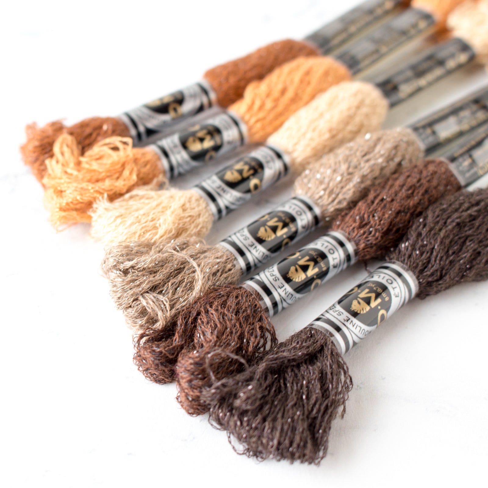 Wool-embroidery yarn DMC, brown colors