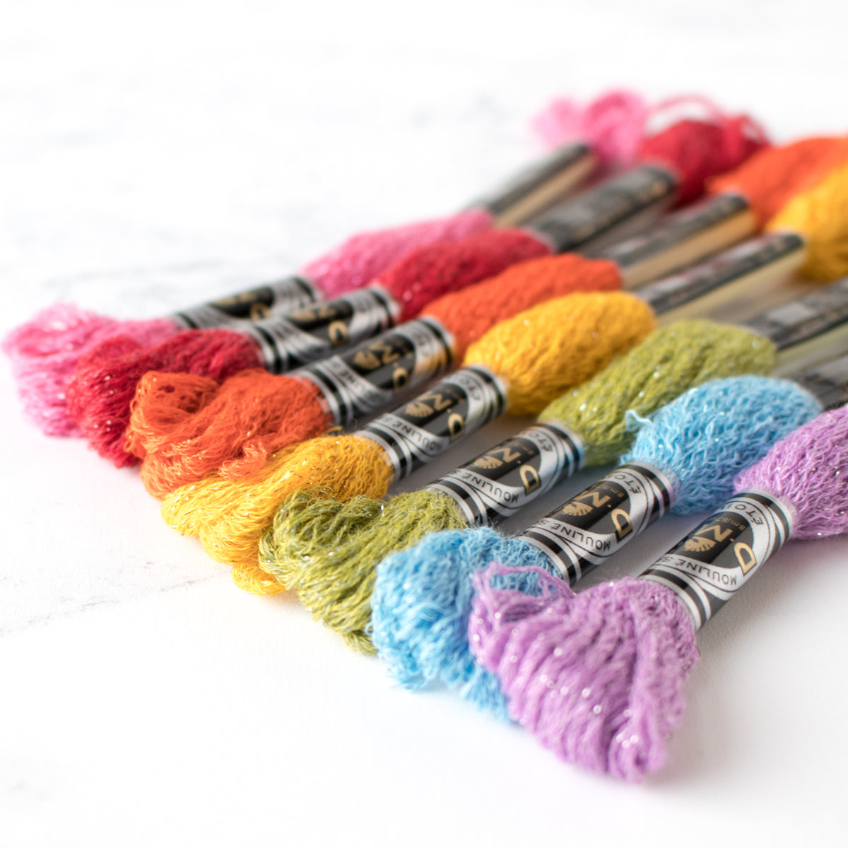 DMC Mouliné Étoile Embroidery Floss Collection - Pastel Rainbow