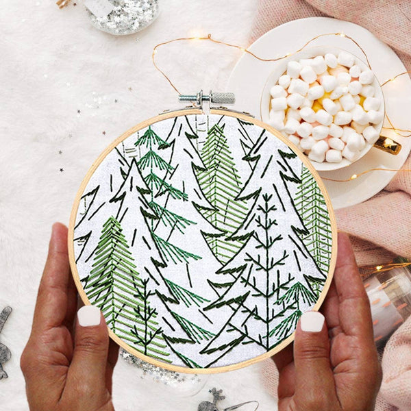 Into The Woods Hand Embroidery Kit - Stitched Modern