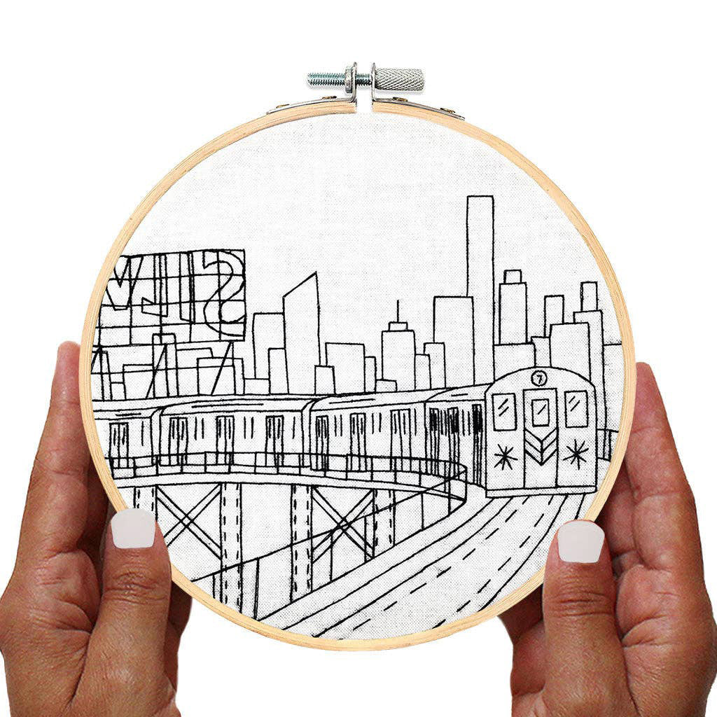New York City Hand Embroidery Kit - Subway