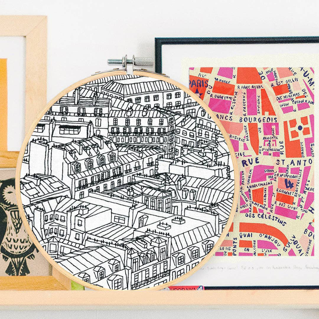 Rooftops of Paris Hand Embroidery Kit