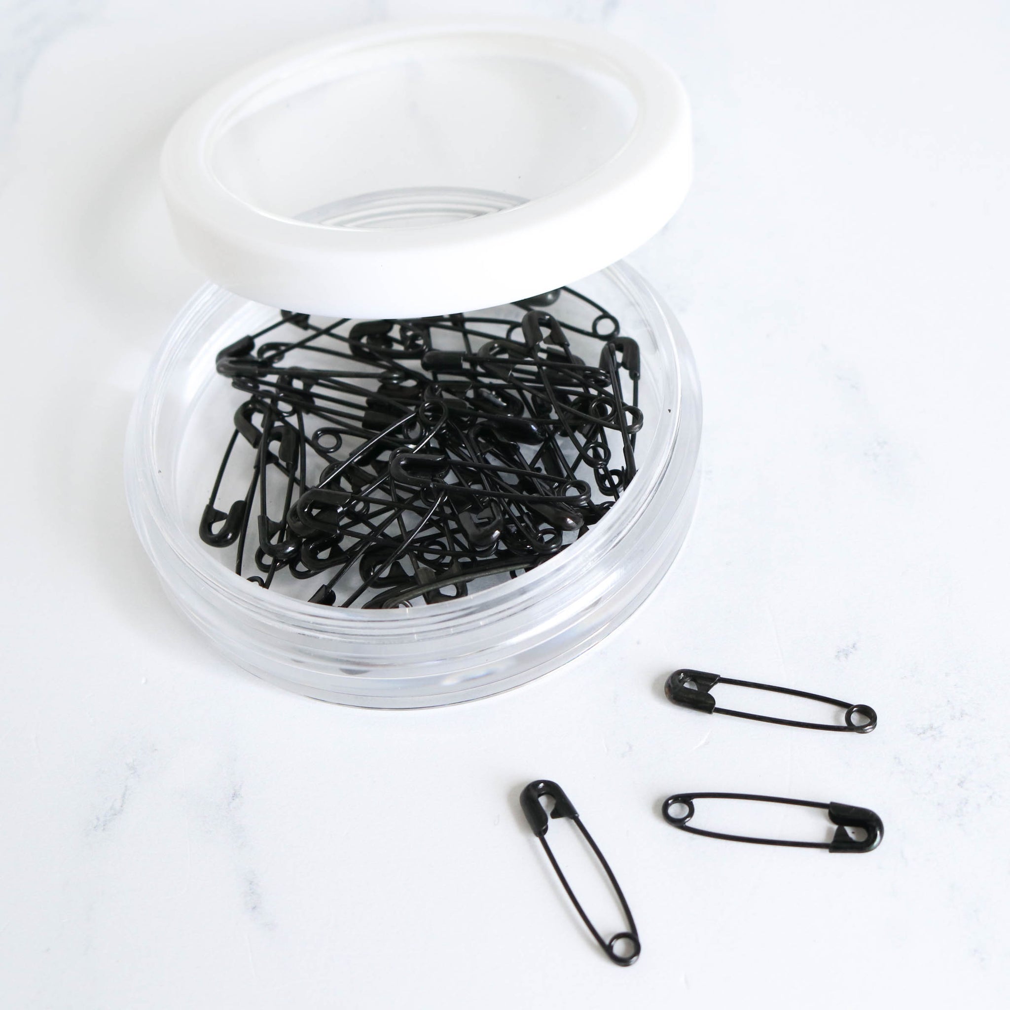 French Black Safety Pins - 7/8 - Stitched Modern